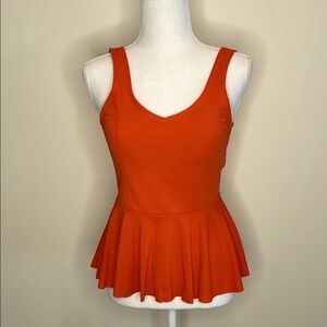 Lime Ricki Brand Women's Orange Flared Tankini Top. EUC